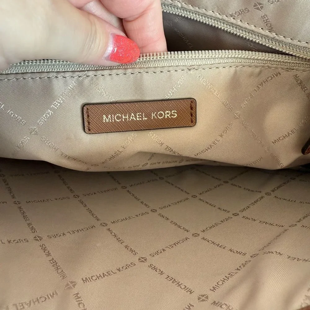 Michael Kors Signature Brown and Tan Tote - Picture 14 of 15